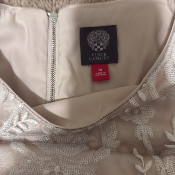 Vince Camuto Cream Ruched Sheath Mini Dress - Picture 12 of 12